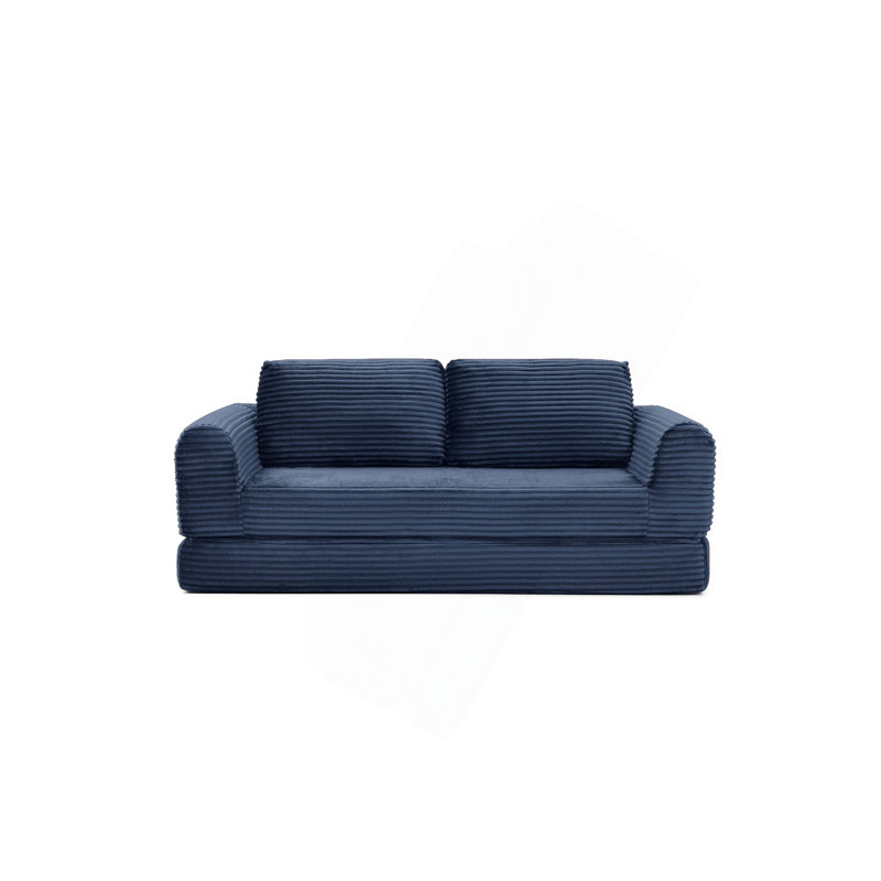 2-In-1 Folding Convertible Sofa Bed, Modern Corduroy Sleeper Couch With 2*Pillows, Futon Modular Upholstered Boneless Sofa With Pull-Out Bed,Folding Floor Modular Couch For Living Room
