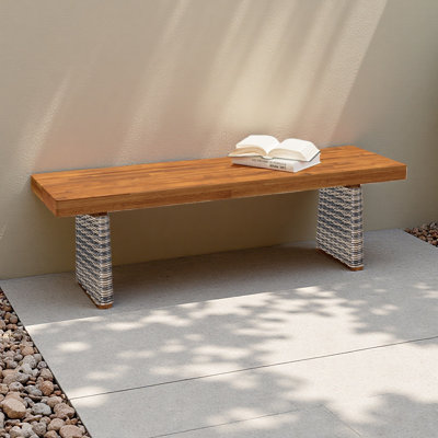 Outdoor 1Pcs Acacia Wood Bench