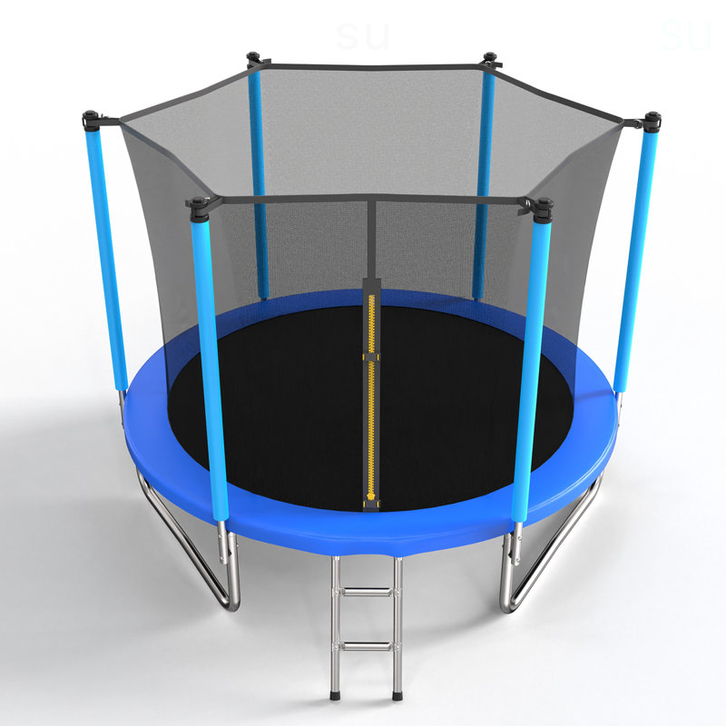Trampoline 8 pi bleu