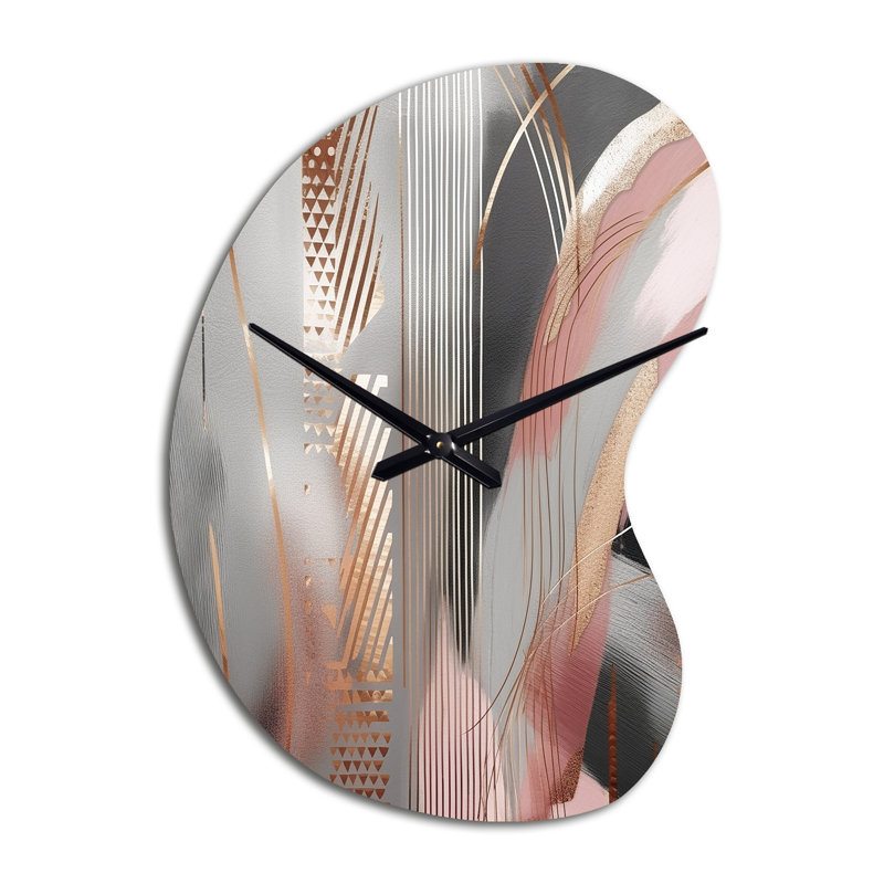 Horloge murale en forme de flèche rose, Grand