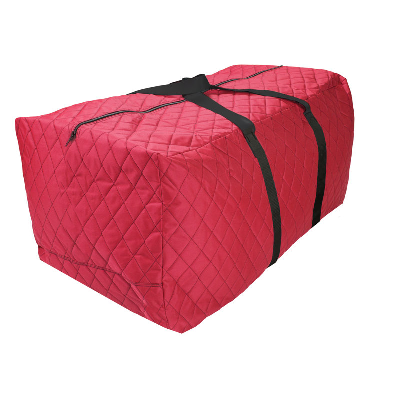 Sac de rangement matelassé rouge pour Noël, 37.75" H x 21.75" W x 19.5" D