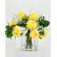Arrangement de roses jaune Real Touch