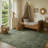Vintage Tribal Cashmere Washable Dark Green Area Rug - Soft Oriental Distressed Design for Living Room, Bedroom, or Study Decor-1071624644