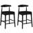 Solid Wood Bar Stool With Footrest 2 Packs-1960919372