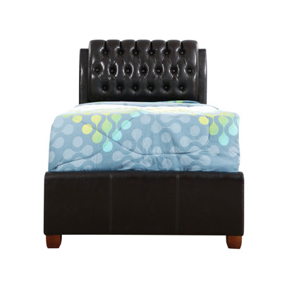 Lit sommier simple Marilla, brun foncé