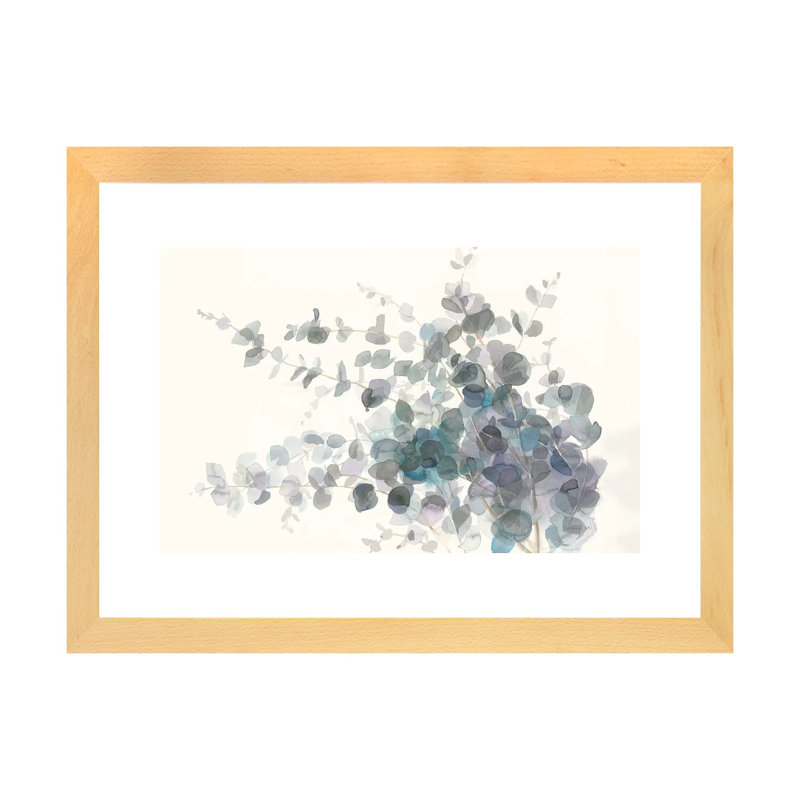 « Parfumé Sprig I » par Danhui nai, reproduction d’art, Papier encadré de bois naturel, Blanc, H 16 po x l 24 po x P 1 po