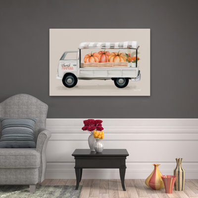 Fall Pumpkin Truck - Modern Farmhouse Pumpkin Truck Fall Autumn Art