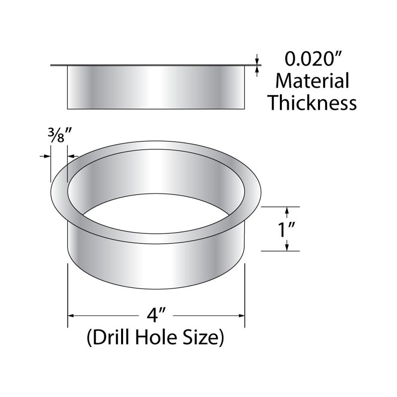 Outwater Steel 1'' H x 4'' W