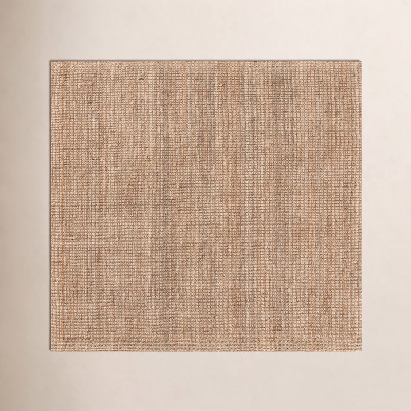 Asta Hand Loomed Jute/Sisal Area Rug, Square 6'