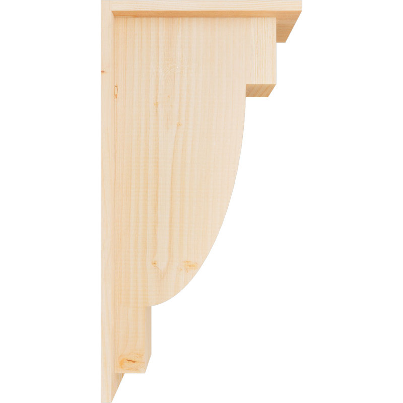 Corbeau alpin avec contre-plaque, H 24 po x l 5,5 po x P 12 po, Sapin de Douglas, Lisse
