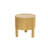 Round Fluted Side Table with Storage