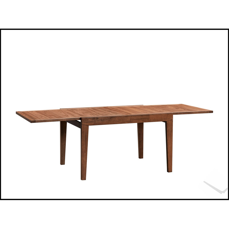 Table de salle à manger Mayah au fini noyer avec rallonge, durable et élégante
