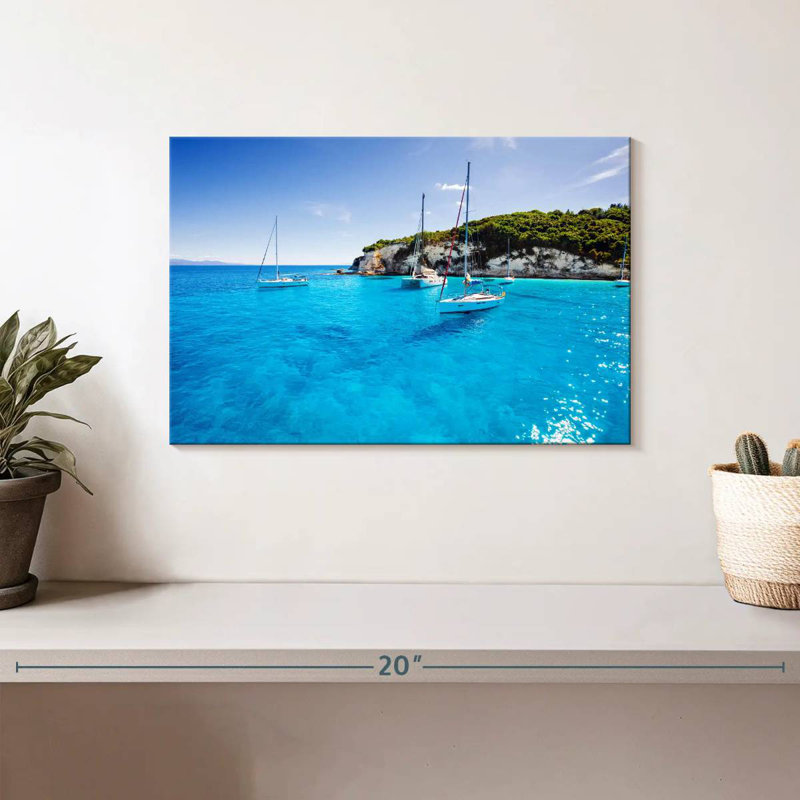Mehar voiliers à l'île de Paxos, H 8 po x l 12 po
