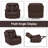 Madeira 84.6'' Wide Breathable Leather Pillow Top Arm Power Reclining Sofa with Diamond Stitching-725609837