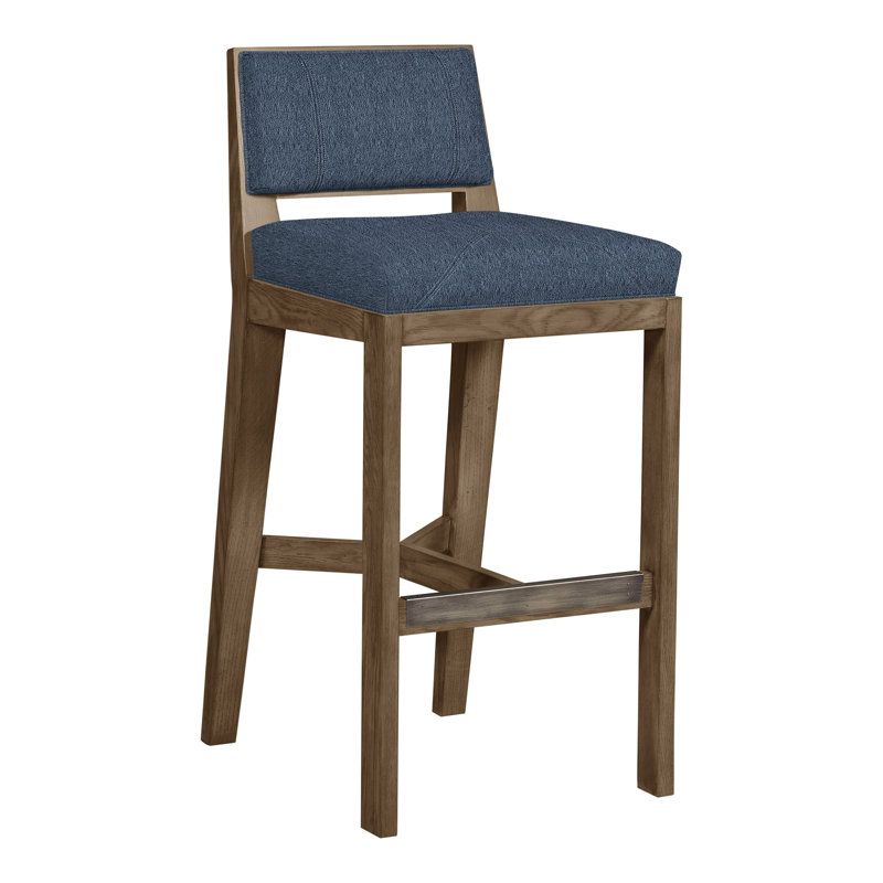 Scoville By Thom Filicia Upholstered Counter Stool with Solid Wood Frame, Bennett Carolina, Hampton