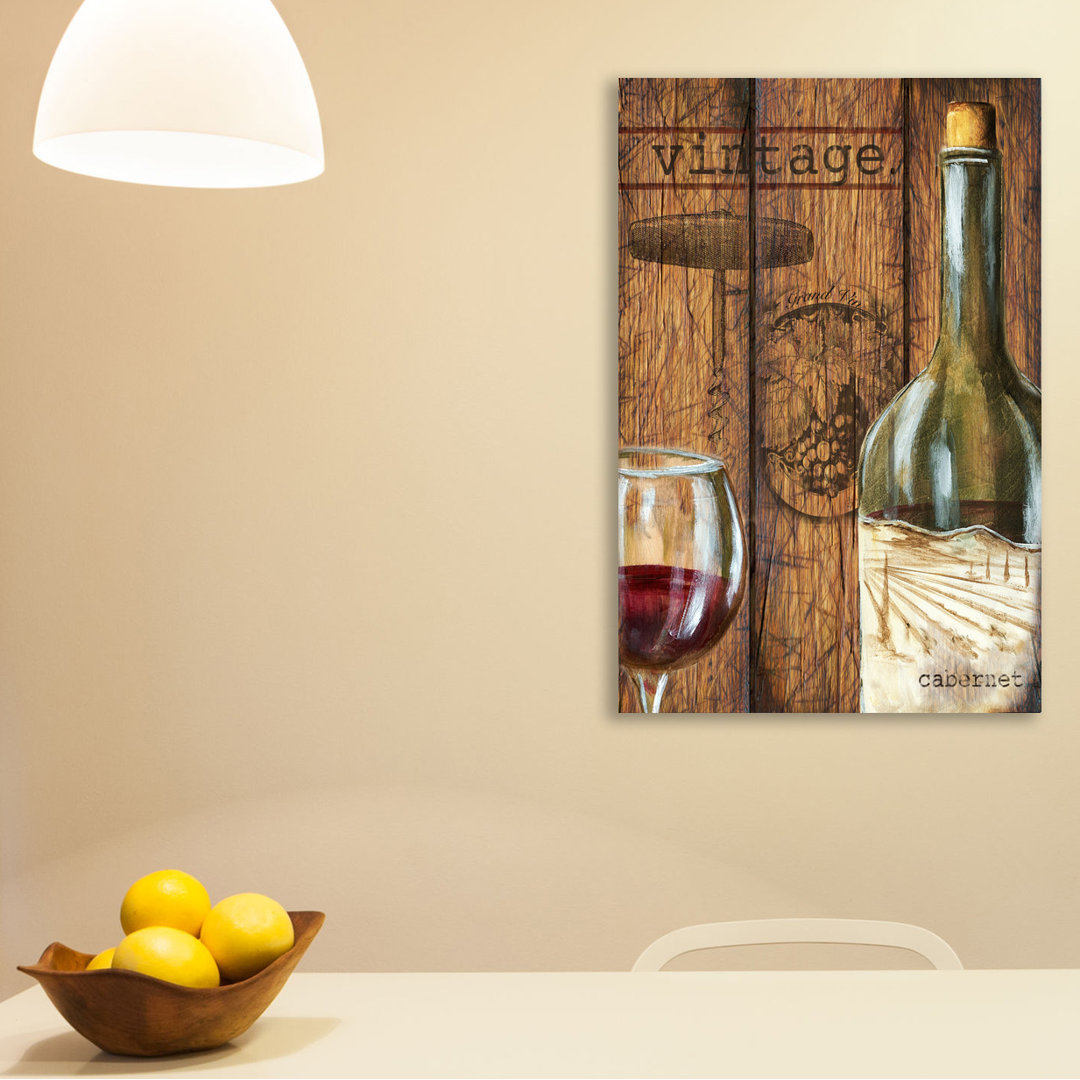 'Reserve Vintage Cabernet' by Tre Sorelle Studios Vintage Advertisement on Wrapped Canvas