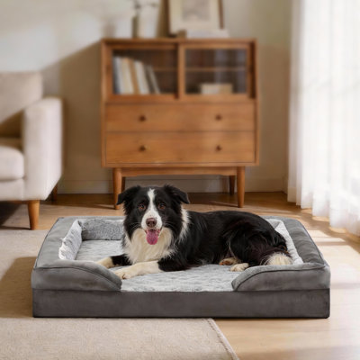 Lit orthopédique pour chien - Canapé-lit imperméable pour chien, lit confortable en mousse pour animal de compagnie avec housse amovible lavable avec fond antidérapant