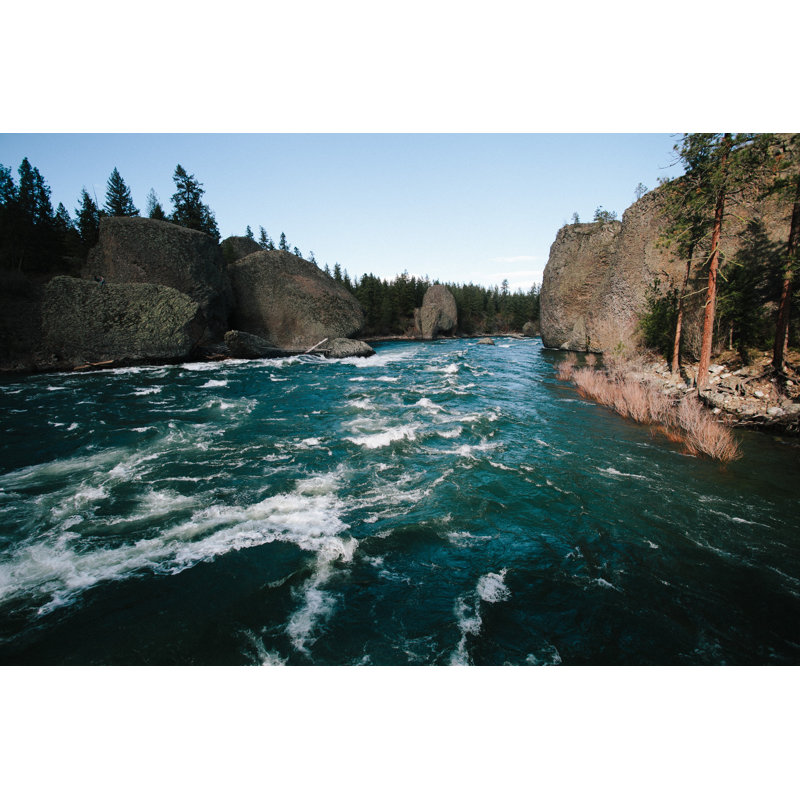 Spokane River - Photographie sur toile tendue, L 36 po x H 24 po
