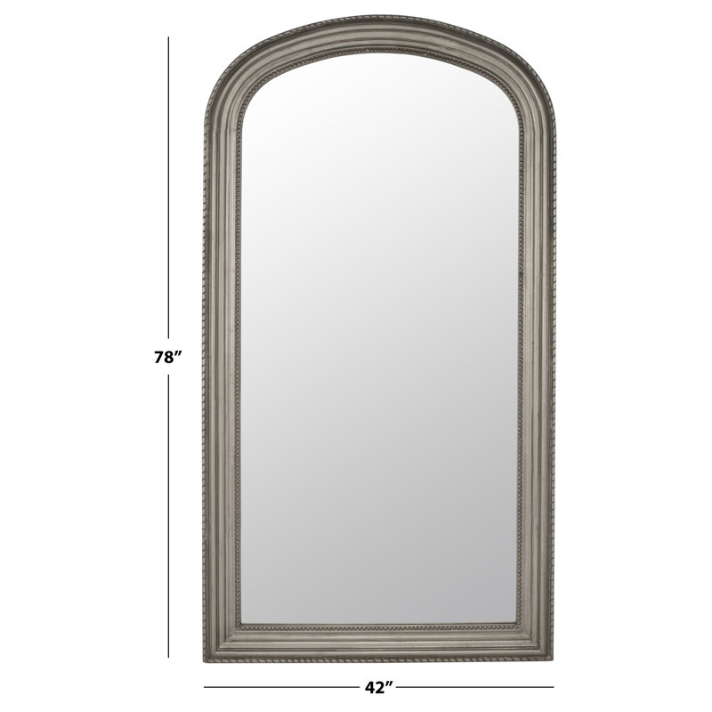 Grand miroir mural Anastasija, 78 po x 42 po, Argent antique