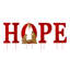 32" H LED Lighted Metal HOPE Yard Stake and Wall Decor