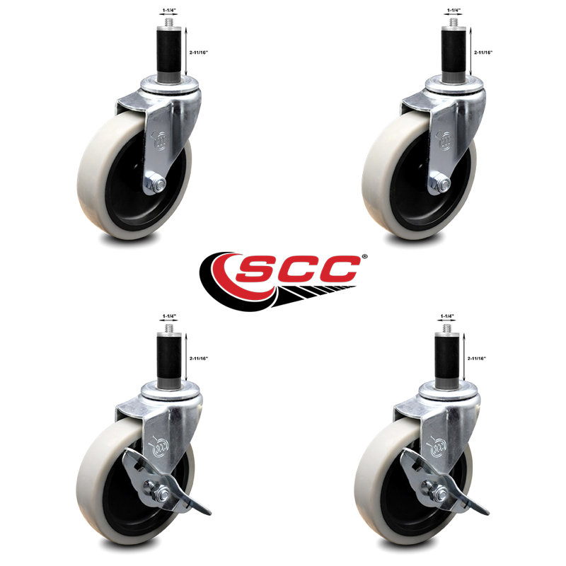 4-Piece Thermoplastic Caster Set