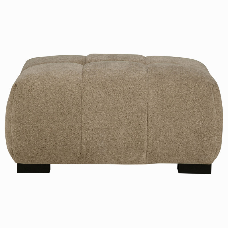 Repose-pieds rectangulaire rembourré Plather Camel, Camel