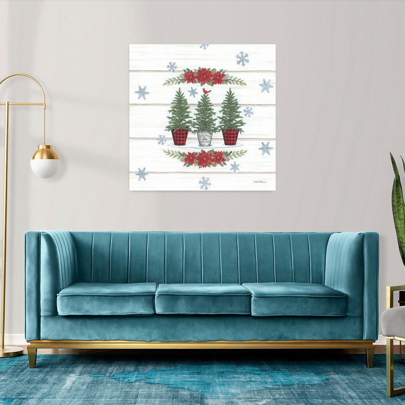 Arbre de Noël, art contemporain poinsettia, H 36 po x l 36 po