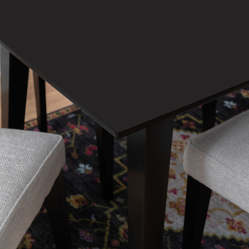 Aniek 5PC Upholstered Dining Set Black