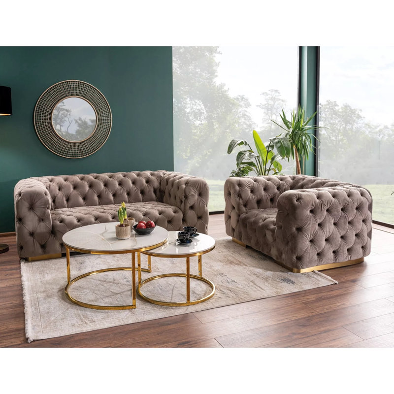 Jonesborough Coffee Table, Grey/Gold