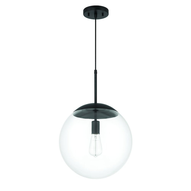 Luminaire suspendu géométrique 1 lumière Ardrie, H 15,13 po x l 14 po x P 14 po, Transparent