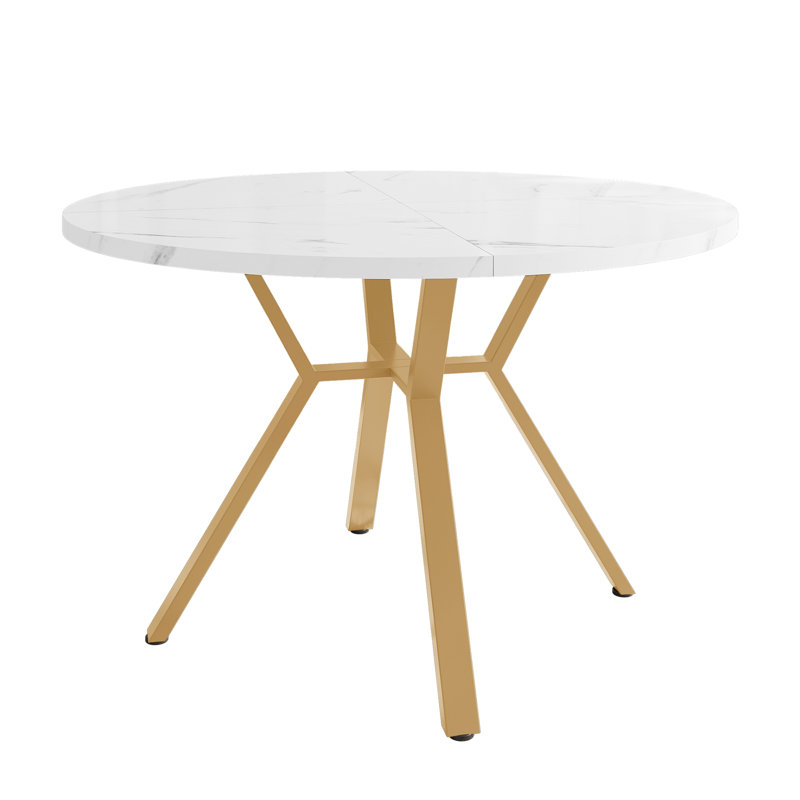 Round Metal Base Dining Table