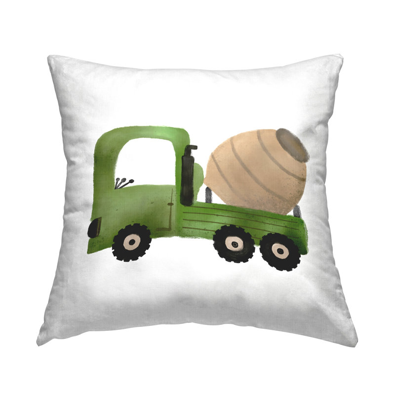 Conception de coussin décoratif de construction de véhicule de camion par Elizabeth Medley