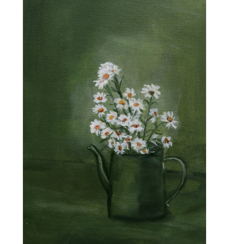 Rustic Daisy Bouquet by Arohika Verma — Still Life Wall Art, 32 × 48, Wrapped Canvas, Does Not Apply