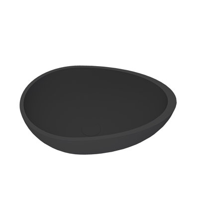 Lavabo de salle de bain vasque ovale en érable