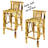 SET OF TWO BAMBOO TIKI BAR STOOLS
