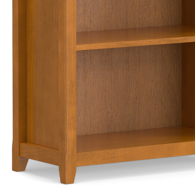 Amherst Adjustable 5-Shelf Solid Pine Bookcase in Light Golden Brown