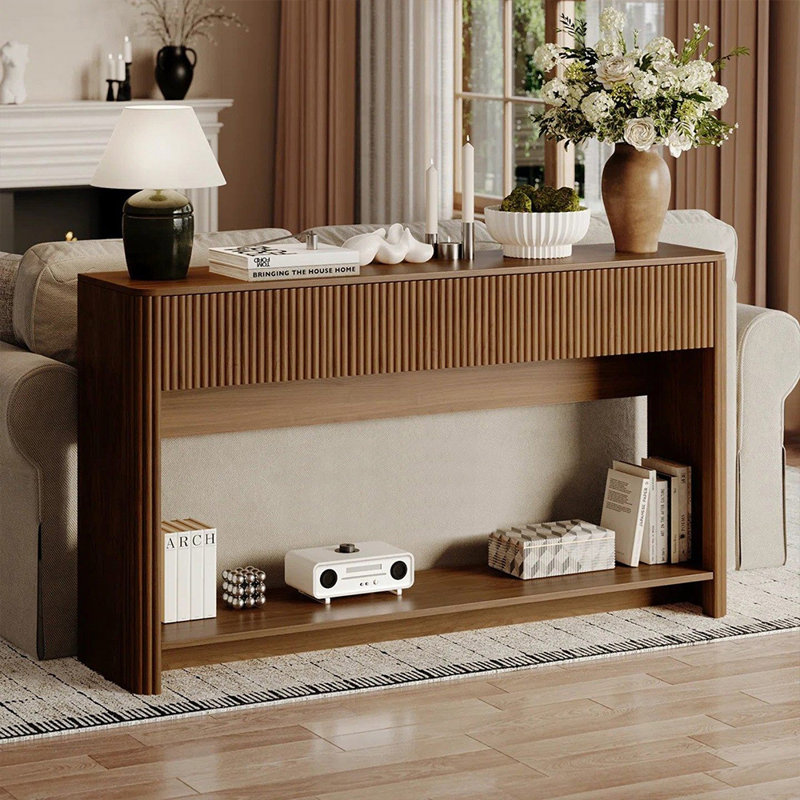 Console américaine de style champêtre rétro, Brun