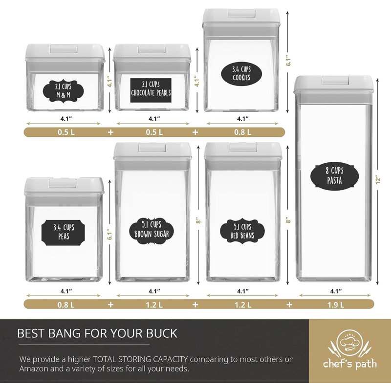 Badgett Food Storage - Set of 7 Containers