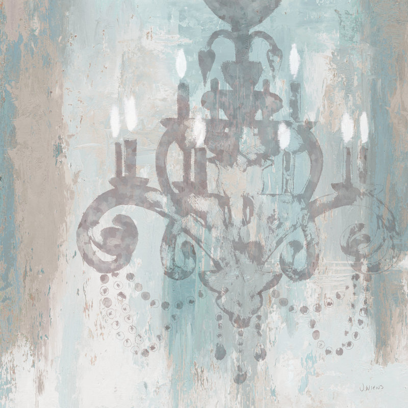 «Candelabra Teal II» par James Wiens - impression sur toile tendue, H 30 po x l 30 po, Non, Cadre flottant érable
