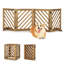 Barrière pour animaux autoportante 4 panneaux en bois d'acacia massif Darius, 81 po de largeur-91854790