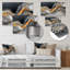 Fractal Golden Ink Shift II - décoration murale moderne en métal, impression moderne en métal-998468967
