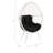 Black Fabric And White Patio Reclining Seating With Metal , Foam Cushion, 220Lbs Support, 17" Seat Height, 26" Depth, 40" Width, 62" 32Lb Weight Lounger Structure, Components, Load - Bearing,