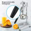 Courant Cast-Iron Professional Hand-Press Citrus Juicer, Heavy-Duty Orange and Lemon Squeezer, Stainless Steel- Grey-106548412