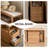 Simple Solid Wood Movable Side Table
