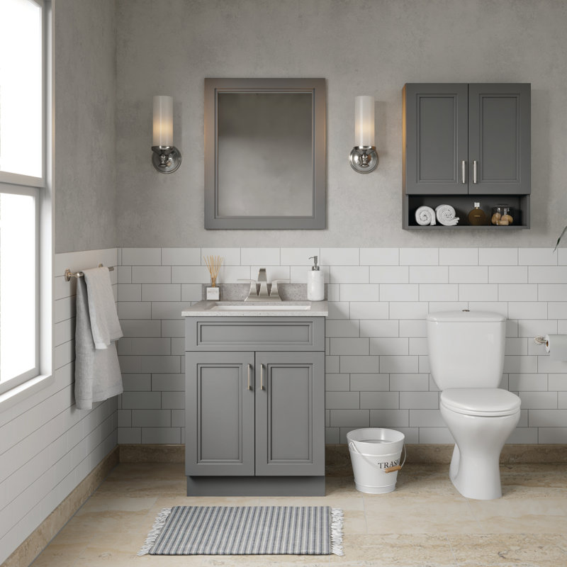  Miroir 24 po gris