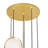 26'' 6-Light Multi Light Pendant with Brass Finish For Stairwell, Entryway, Kitchen – G9 LED Compatible – Frosted Globe Cluster, Contemporary Statement Fixture
