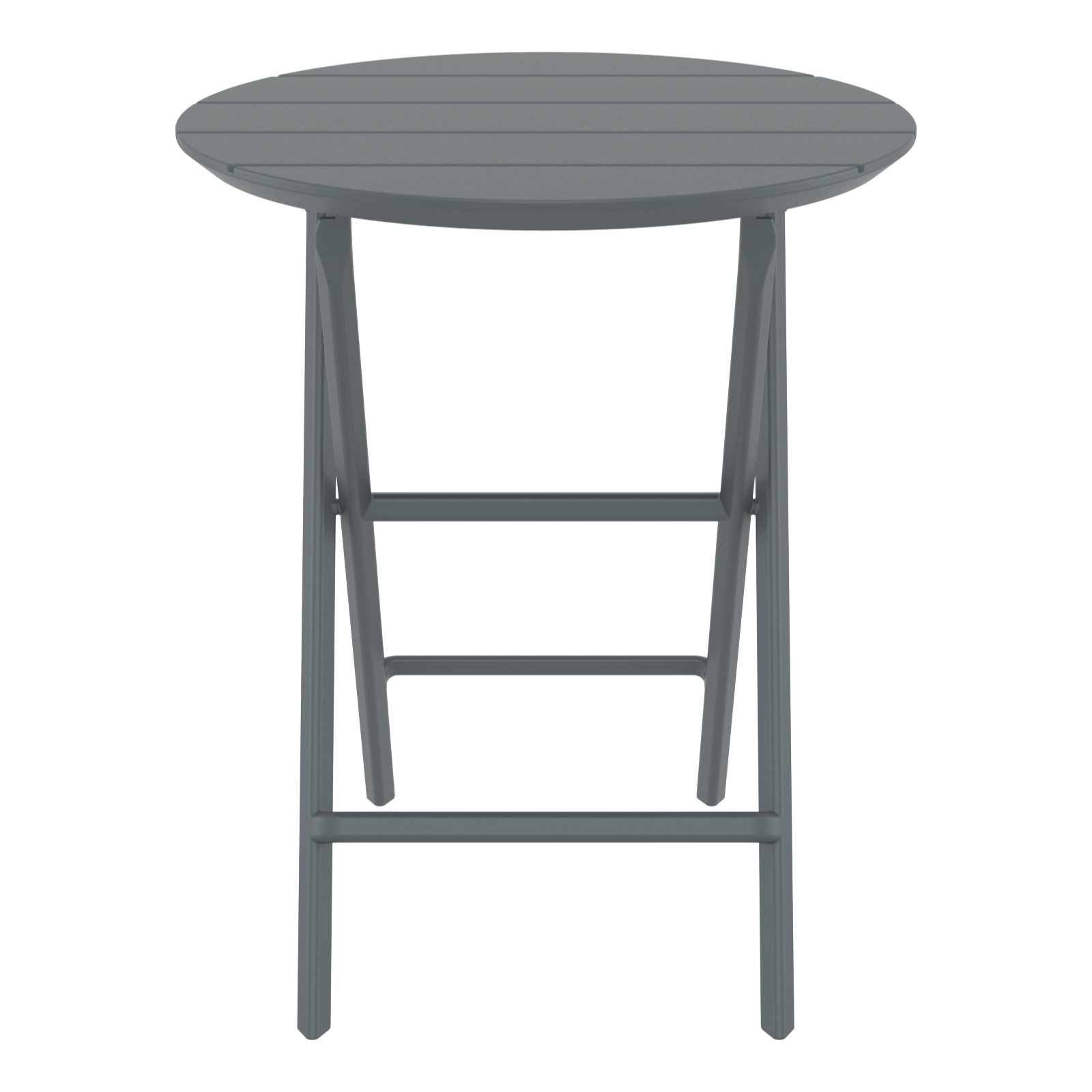 Helen Round Folding Bistro Table, Dark Gray