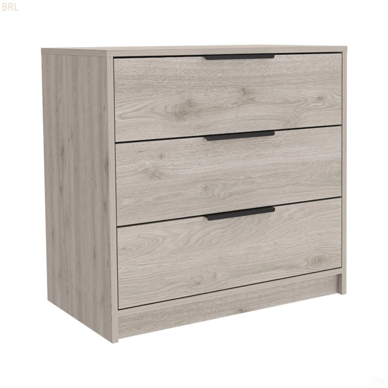 Commode 3 tiroirs, plateau supérieur Kaia