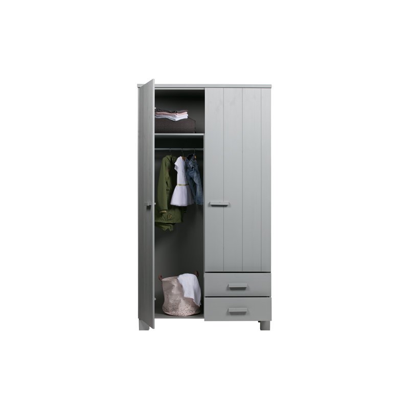 Dennis 2 Door Wardrobe, Grey