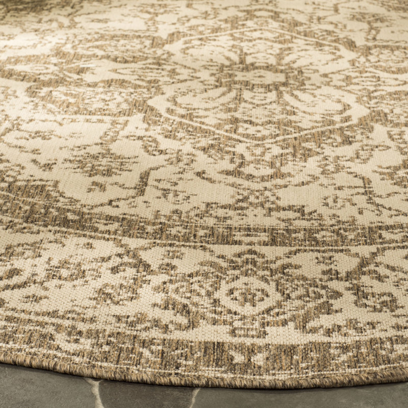 Girard Cream/Beige Area Indoor/Outdoor Rug, Rectangle 155 x 229 cm